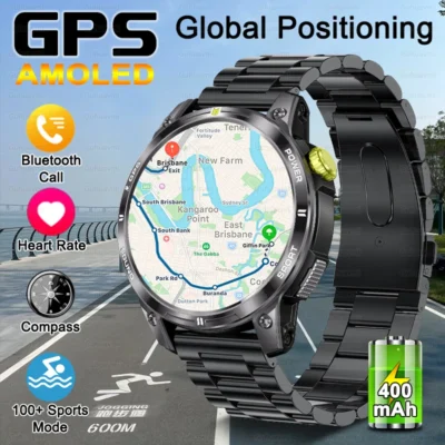 2024 New GPS Outdoor Professional Sports Smart Watch Men Women Heart Rate BT Call 3ATM Waterproof Swimming Fitness Smartwatches