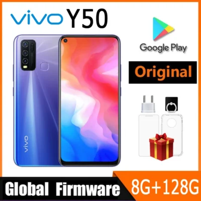 VIVO Y50 Global firmware mobile phone Snapdragon 665 Octa Core 6.53″ 5000mAh 18W Dash Charge 8GB 128GB 16.0MP Cameras Used Phone