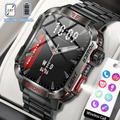 Smart Watch Men With Money Detection Flashlight